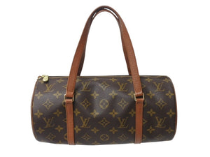 LOUIS VUITTON ルイヴィトン パピヨン30 モノグラムキャンバス ハンドバッグ 旧型 筒形 M51365 ブラウン 美品 中古 4b002971