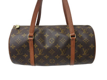 Load image into Gallery viewer, LOUIS VUITTON ルイヴィトン パピヨン30 モノグラムキャンバス ハンドバッグ 旧型 筒形 M51365 ブラウン 美品 中古 4b002971