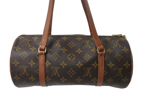 LOUIS VUITTON ルイヴィトン パピヨン30 モノグラムキャンバス ハンドバッグ 旧型 筒形 M51365 ブラウン 美品 中古 4b002971