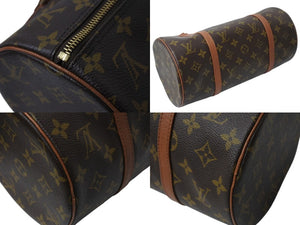 LOUIS VUITTON ルイヴィトン パピヨン30 モノグラムキャンバス ハンドバッグ 旧型 筒形 M51365 ブラウン 美品 中古 4b002971