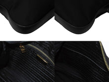 Load image into Gallery viewer, PRADA プラダ ショルダーバッグ トライアングルロゴ ナイロン レザー ブラック ゴールド金具 美品 中古 4b002985