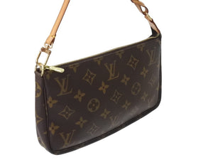 極美品 LOUIS VUITTON ルイヴィトン ポシェット アクセソワール アクセサリーポーチ M51980 モノグラム PVC レザー 中古 4b002986