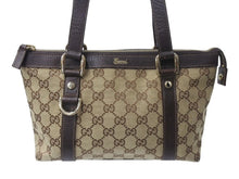 Load image into Gallery viewer, GUCCI グッチ ハンドバッグ 141471 ブラウン ベージュ GGスプリームキャンバス レザー ゴールド金具 美品 中古 4b002987