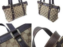 Load image into Gallery viewer, GUCCI グッチ ハンドバッグ 141471 ブラウン ベージュ GGスプリームキャンバス レザー ゴールド金具 美品 中古 4b002987