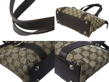 Load image into Gallery viewer, GUCCI グッチ ハンドバッグ 141471 ブラウン ベージュ GGスプリームキャンバス レザー ゴールド金具 美品 中古 4b002987