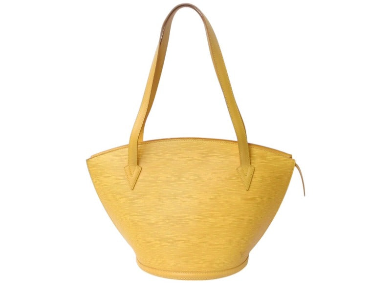 LOUIS VUITTON ルイヴィトン サンジャック ショッピング トートバッグ ショルダーバッグ M52269 エピレザー タッシリイエロー 良品 中古 4b002988