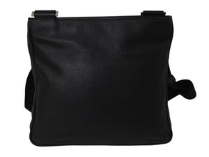 PRADA プラダ ショルダーバッグ クロスボディバッグ トライアングルロゴ VA1034 レザー ブラック シルバー金具 美品 中古 4b002989
