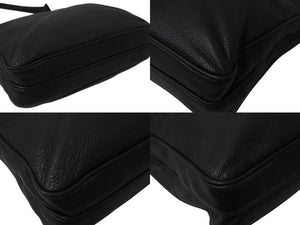 PRADA プラダ ショルダーバッグ クロスボディバッグ トライアングルロゴ VA1034 レザー ブラック シルバー金具 美品 中古 4b002989