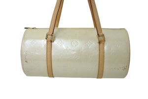 LOUIS VUITTON ルイヴィトン ベッドフォード ハンドバッグ M91331 モノグラムヴェルニ 筒型 ゴールド金具 イエロー 美品 中古 4c002990