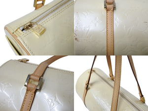 LOUIS VUITTON ルイヴィトン ベッドフォード ハンドバッグ M91331 モノグラムヴェルニ 筒型 ゴールド金具 イエロー 美品 中古 4c002990