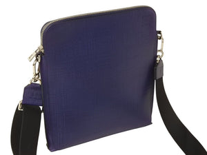 極美品 LOEWE ロエベ ショルダーバッグ メッセンジャーバッグ ゴヤレポーター 316.60.P63 カーフ アナグラム ブルー シルバー金具 中古 4b002994