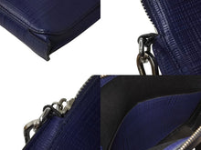 Load image into Gallery viewer, 極美品 LOEWE ロエベ ショルダーバッグ メッセンジャーバッグ ゴヤレポーター 316.60.P63 カーフ アナグラム ブルー シルバー金具 中古 4b002994