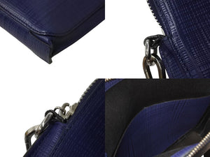 極美品 LOEWE ロエベ ショルダーバッグ メッセンジャーバッグ ゴヤレポーター 316.60.P63 カーフ アナグラム ブルー シルバー金具 中古 4b002994