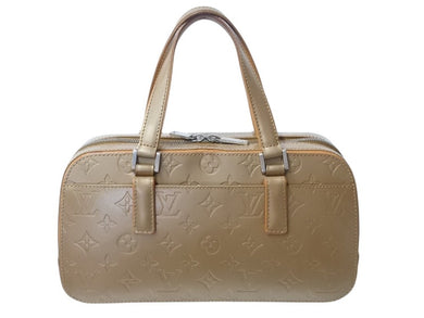極美品 LOUIS VUITTON ルイヴィトン ハンドバッグ シェルトン M55177 モノグラムマット マットゴールド シルバー金具 中古 4b002996
