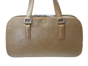 極美品 LOUIS VUITTON ルイヴィトン ハンドバッグ シェルトン M55177 モノグラムマット マットゴールド シルバー金具 中古 4b002996