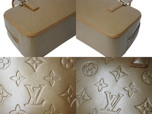 極美品 LOUIS VUITTON ルイヴィトン ハンドバッグ シェルトン M55177 モノグラムマット マットゴールド シルバー金具 中古 4b002996