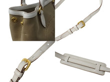 Load image into Gallery viewer, 極美品 PRADA プラダ ハンドバッグ ショルダーバッグ 2way 1BA172 キャンバス レザー ホワイト ベージュ ゴールド金具 中古 4b002997