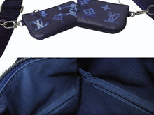 Load image into Gallery viewer, 新品同様 LOUIS VUITTON ルイヴィトン モノグラム ウォーターカラー トリオ メッセンジャー ショルダーバッグ M57840 ブルー 中古 4b002998