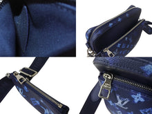 Load image into Gallery viewer, 新品同様 LOUIS VUITTON ルイヴィトン モノグラム ウォーターカラー トリオ メッセンジャー ショルダーバッグ M57840 ブルー 中古 4b002998