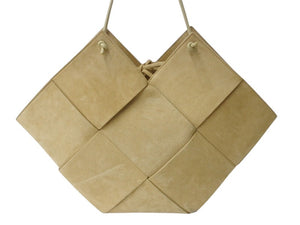 BOTTEGAVENETA ボッテガヴェネタ ハンドバッグ ショルダーバッグ 2way イントレチャート ナッパレザー ケーンシュガー 美品 中古 4b002999