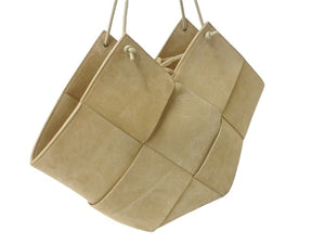 BOTTEGAVENETA ボッテガヴェネタ ハンドバッグ ショルダーバッグ 2way イントレチャート ナッパレザー ケーンシュガー 美品 中古 4b002999