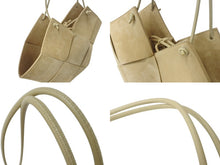 Load image into Gallery viewer, BOTTEGAVENETA ボッテガヴェネタ ハンドバッグ ショルダーバッグ 2way イントレチャート ナッパレザー ケーンシュガー 美品 中古 4b002999
