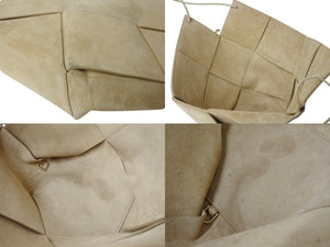 BOTTEGAVENETA ボッテガヴェネタ ハンドバッグ ショルダーバッグ 2way イントレチャート ナッパレザー ケーンシュガー 美品 中古 4b002999
