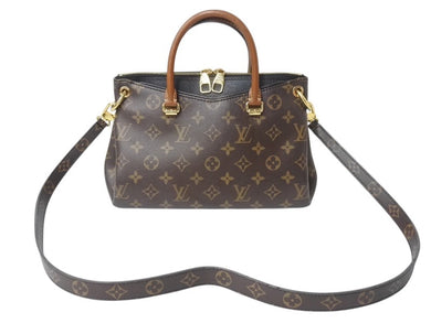LOUIS VUITTON ルイヴィトン パラスMM ハンドバッグ M41064 モノグラムキャンバス ブラウン ゴールド金具 美品 中古 4b003001