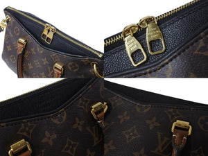 LOUIS VUITTON ルイヴィトン パラスMM ハンドバッグ M41064 モノグラムキャンバス ブラウン ゴールド金具 美品 中古 4b003001