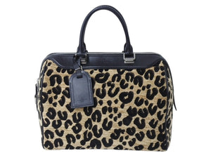 LOUIS VUITTON ルイヴィトン ハンドバッグ スピーディー30 M97396 2012年限定品 レザー ジャガード レオパード ベージュ 美品 中古 4b003006