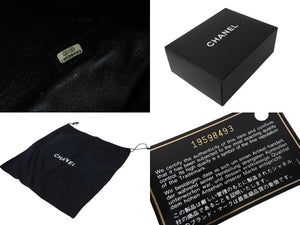CHANEL シャネル ミニマトラッセ シングルフラップ シングルチェーン 19番台 コットンジャージー ブラック ゴールド金具 美品 中古 4b003011