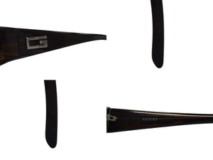 GUCCI グッチ サングラス アイウェア GG 1483/S AD6 サイズ53□16 125 スクエア ブラウン イタリア製 ロゴ金具 美品 中古 4b003013 