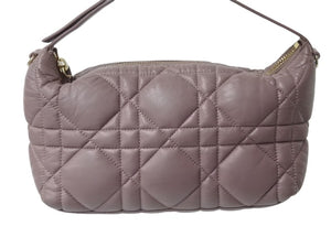 CHRISTIAN DIOR クリスチャンディオール カナージュ ノマドポーチ ミディアム 2WAY ハンド ショルダー バッグ レザー ピンク 美品 中古 4b003020