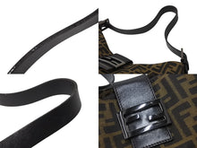 Load image into Gallery viewer, FENDI フェンディ マンマバケット ホーボー ワンショルダーバッグ 8BR036 ズッカ柄 キャンバス レザー ブラウン 美品 中古 4b003022