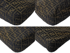 FENDI フェンディ マンマバケット ホーボー ワンショルダーバッグ 8BR036 ズッカ柄 キャンバス レザー ブラウン 美品 中古 4b003022