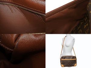 LOUIS VUITTON ルイヴィトン モノグラム トロカデロ27 ショルダーバッグ M51274 PVC ヌメ革 ブラウン ゴールド金具 美品 中古 4b003024