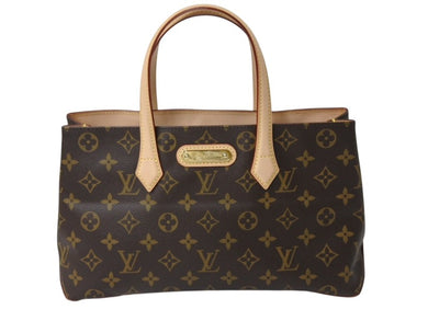 新品同様 LOUIS VUITTON ルイヴィトン ウィルシャー PM ハンドバッグ モノグラム M40595 ブラウン ゴールド金具 中古 4b003025