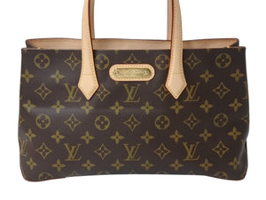 新品同様 LOUIS VUITTON ルイヴィトン ウィルシャー PM ハンドバッグ モノグラム M40595 ブラウン ゴールド金具 中古 4b003025