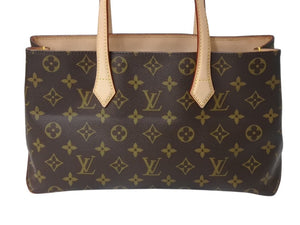 新品同様 LOUIS VUITTON ルイヴィトン ウィルシャー PM ハンドバッグ モノグラム M40595 ブラウン ゴールド金具 中古 4b003025