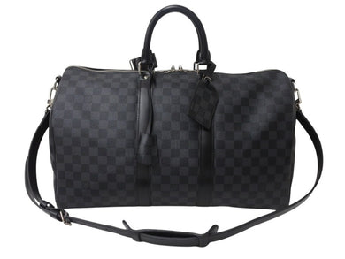 極美品 LOUISVUITTON ルイヴィトン キーポルバンドリエール45 ボストンバッグ N41418 ダミエグラフィット ブラック 中古 4b003027