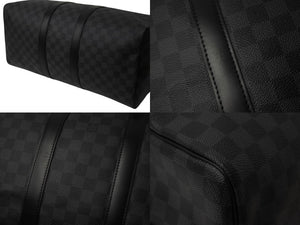 極美品 LOUISVUITTON ルイヴィトン キーポルバンドリエール45 ボストンバッグ N41418 ダミエグラフィット ブラック 中古 4b003027
