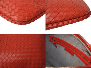 BOTTEGA VENETA ボッテガヴェネタ イントレチャート ホーボー ワンショルダーバッグ 115653 レザー レッド 美品 中古 4b003032