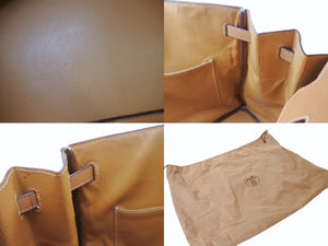 HERMES エルメス バーキン40 ナチュラル ヴァッシュ 40cm ○S刻印 ブロンズ金具 ハンドバッグ 美品 中古 4b003038