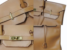 Load image into Gallery viewer, HERMES エルメス バーキン40 ナチュラル ヴァッシュ 40cm ○S刻印 ブロンズ金具 ハンドバッグ 美品 中古 4b003038