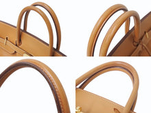 Load image into Gallery viewer, HERMES エルメス バーキン40 ナチュラル ヴァッシュ 40cm ○S刻印 ブロンズ金具 ハンドバッグ 美品 中古 4b003038