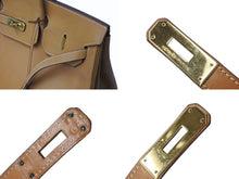 Load image into Gallery viewer, HERMES エルメス バーキン40 ナチュラル ヴァッシュ 40cm ○S刻印 ブロンズ金具 ハンドバッグ 美品 中古 4b003038
