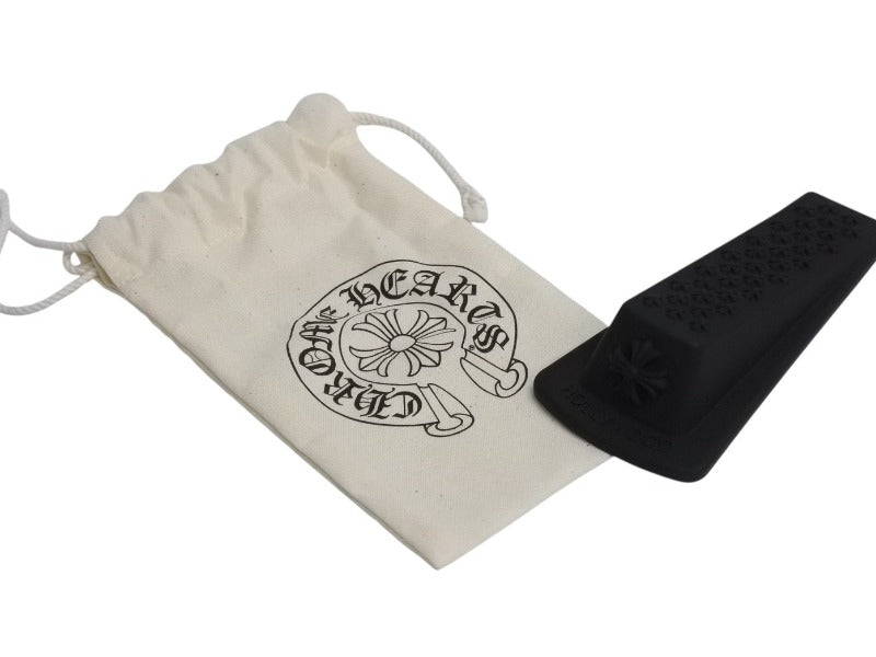 新品未使用 CHROME HEARTS クロムハーツ DOOR STOPPER ドアストッパー CHプラス ラバー ブラック 中古 4b003163