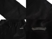 画像をギャラリービューアに読み込む, 極美品 CHROME HEARTS クロムハーツ OVERALL レザーオーバーオール サイズS クロスボール ダガージップ ブラック 中古 4b003164 