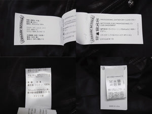 極美品 CHROME HEARTS クロムハーツ OVERALL レザーオーバーオール サイズS クロスボール ダガージップ ブラック 中古 4b003164 