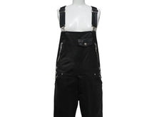 画像をギャラリービューアに読み込む, 極美品 CHROME HEARTS クロムハーツ OVERALL レザーオーバーオール サイズS クロスボール ダガージップ ブラック 中古 4b003164 